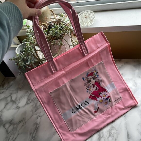 Vintage Showa retro Girl 80s - vinyl material tote bag by Flomo - Picture 11 of 11